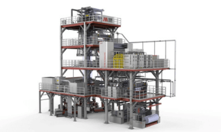 五层共挤薄膜吹膜机组带在线纵向拉伸装置 - M5B-3500Q-C-MDO